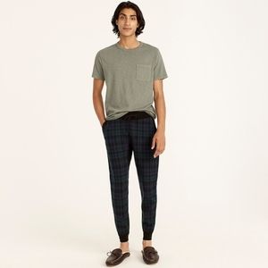 NWT J. Crew Boiled Merino Wool Black Watch Jogger Pant